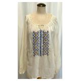 Set of 3 Vintage Embroidered Ukrainian Peasant Blouses and Tunic Dress