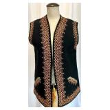 Set of 2 Ukrainian Wool Vests with Traditional Embroidery