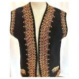 Set of 2 Ukrainian Wool Vests with Traditional Embroidery