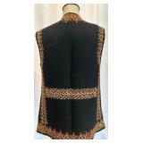 Set of 2 Ukrainian Wool Vests with Traditional Embroidery