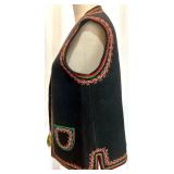 Set of 2 Ukrainian Wool Vests with Traditional Embroidery