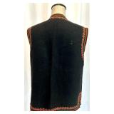 Set of 2 Ukrainian Wool Vests with Traditional Embroidery