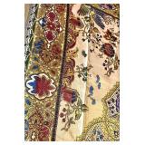 Royal 63" x 92" Embroidered Rayon and Spun Rayon Tapestry, Made in Spain