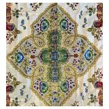 Royal 63" x 92" Embroidered Rayon and Spun Rayon Tapestry, Made in Spain
