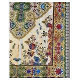 Royal 63" x 92" Embroidered Rayon and Spun Rayon Tapestry, Made in Spain