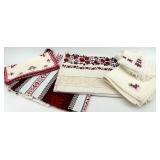 Collection of Vintage Embroidered Table Linens and Napkins