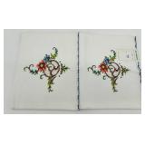 Set of NOS Hand Embroidered Table Linens and Runners - Vintage Designs