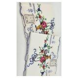 Set of NOS Hand Embroidered Table Linens and Runners - Vintage Designs