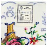 Set of NOS Hand Embroidered Table Linens and Runners - Vintage Designs