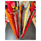 6 Floral Head Dresses with Colorful Ribbons