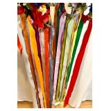 6 Floral Head Dresses with Colorful Ribbons