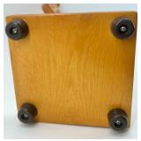 Ukrainian Folk Art Wooden Candle Holder and Trinket Box Set