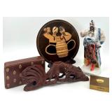Collection of Vintage Soviet Artifacts and Handcrafted Figures