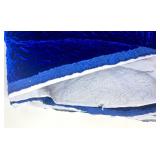Royal Blue Crushed Velvet Fabric Remnant