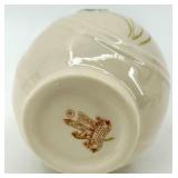 Belleek Ireland Porcelain Harp Shamrock Pitcher, Bell, and Salt & Pepper Set