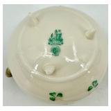 Belleek Ireland Harp Shamrock Pottery Set: Creamer, Sugar Bowl, Salt & Pepper