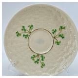Belleek Basketweave Shamrock Pattern Irish Porcelain Tea Set