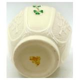Set of 3 Belleek Irish Porcelain Shamrock Vases