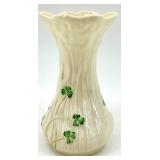 Set of 3 Belleek Irish Porcelain Shamrock Vases
