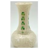 Set of 3 Belleek Irish Porcelain Shamrock Vases