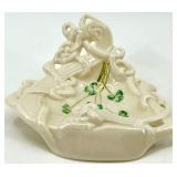 Belleek Ireland Harp Shamrock Porcelain Collection - Pitcher, Trinket dishes, Bell and Plates