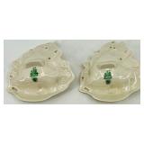 Belleek Ireland Harp Shamrock Porcelain Collection - Pitcher, Trinket dishes, Bell and Plates