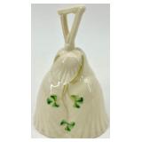 Belleek Ireland Harp Shamrock Porcelain Collection - Pitcher, Trinket dishes, Bell and Plates