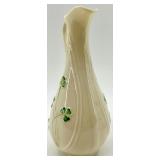 Belleek Irish Porcelain Vase and Pitcher Set with Shamrock Design