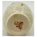 Belleek Ireland Porcelain Vase and Pitcher with Shamrock Motif