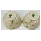 Belleek Harp Shamrock Pattern Irish Porcelain Dinnerware Collection