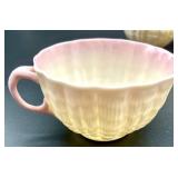 Belleek Lotus Pattern Irish Porcelain Tea Set with Cups, Plates, Creamer, and Sugar Bowl