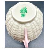 Belleek Lotus Pattern Irish Porcelain Tea Set with Cups, Plates, Creamer, and Sugar Bowl