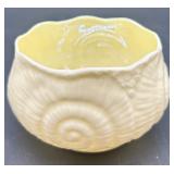 Belleek Ireland Toy Shell Pattern Creamer and Sugar, Limpet Yellow Cups and Plates