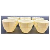 Belleek Ireland Toy Shell Pattern Creamer and Sugar, Limpet Yellow Cups and Plates