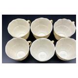 Belleek Ireland Toy Shell Pattern Creamer and Sugar, Limpet Yellow Cups and Plates