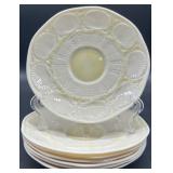 Belleek Ireland Neptune Shell and Toy Shell Porcelain Tea Set with Cups, Saucers, Creamer, and Sugar Bowl