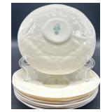 Belleek Ireland Neptune Shell and Toy Shell Porcelain Tea Set with Cups, Saucers, Creamer, and Sugar Bowl