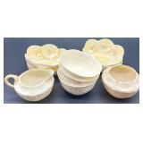 Belleek Ireland New Shell Bowl and Dish Collection - Cream and Yellow Porcelain Tableware
