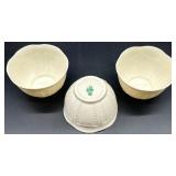 Belleek Ireland New Shell Bowl and Dish Collection - Cream and Yellow Porcelain Tableware