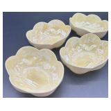 Belleek Ireland New Shell Bowl and Dish Collection - Cream and Yellow Porcelain Tableware