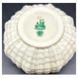 Belleek Limpet Pattern Cream Porcelain Tea Set with Cups, Saucers, Creamer, Sugar, and Shakers