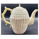 Belleek Limpet Pattern Porcelain Tea Set with Creamer, Sugar, and Shakers