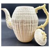 Belleek Limpet Pattern Porcelain Tea Set with Creamer, Sugar, and Shakers