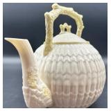 Belleek Limpet Pattern Tea Set with Teapot, Creamer, Sugar Bowls and Pitcher
