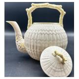 Belleek Limpet Pattern Tea Set with Teapot, Creamer, Sugar Bowls and Pitcher