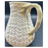 Belleek Limpet Pattern Tea Set with Teapot, Creamer, Sugar Bowls and Pitcher