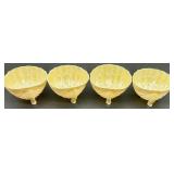 Set of 8 Belleek Neptune Shell Footed Porcelain Bowls, Irish Mark