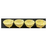 Set of 8 Belleek Neptune Shell Footed Porcelain Bowls, Irish Mark