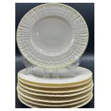 Belleek Limpet Pattern Cream and Yellow Irish Porcelain Dinnerware Set