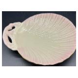 Belleek Ireland Limpet Pattern Creamer, Sugar Bowl with Lid, and 8 Neptune shell Footed Bowls